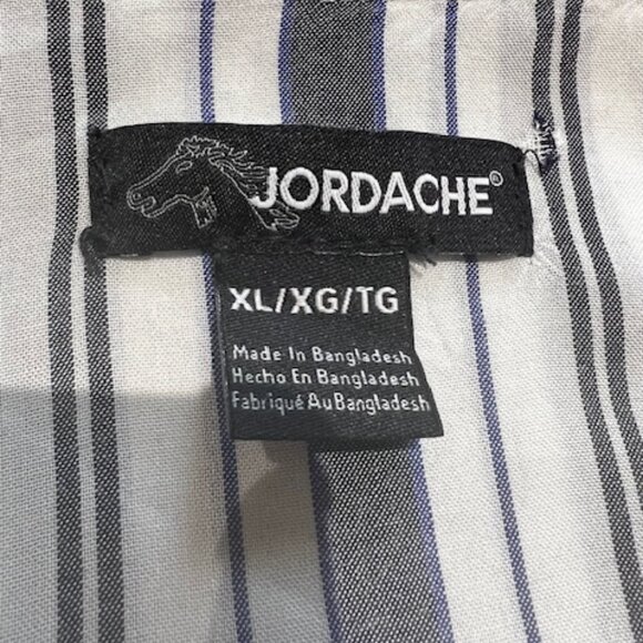 Closet Clearance Grey and White Button Down Long Sleeve Tie waist Shirt - Picture 2 of 11